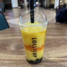 This is the Sunny Mango Slush. I already drinked some of it. This is the Sunny Mango Slush. I already drinked some of it.