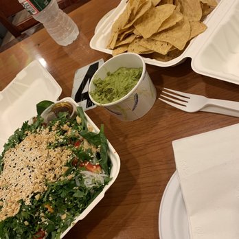 Green Leaf Vegetarian & Vegan Restaurant - Sesame & Cilantro Rice Vermicelli Salad (L) & the Creamy Baked Artichoke Spinach Dip with their scratch made tortilla chips. - Vegan Near Me - Framingham, Massachusetts Green Leaf Vegetarian & Vegan Restaurant - Sesame & Cilantro Rice Vermicelli Salad (L) & the Creamy Baked Artichoke Spinach Dip with their scratch made tortilla chips. - Vegan Near Me - Framingham, Massachusetts