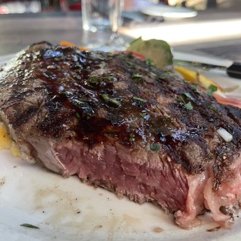 Redwood Cafe - A true medium-rare steak! - New American Near Me - Modesto, California
