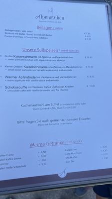 Menu photo 2 Alpenstuben Schwangau, BY Menu photo 2 Alpenstuben Schwangau, BY