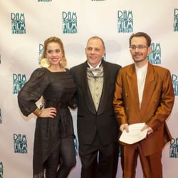 Dam Short Film Festival - Viscera Film Festival's Shannon Lark had a special screening. Posing here on the red carpet with Lee Lanier and John LaBonney