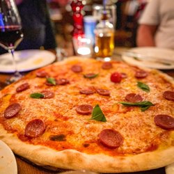 L'Osteria - Huge pepperoni pizza with thin crust