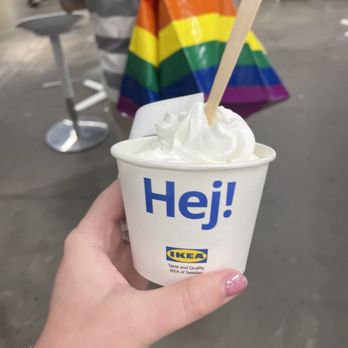 IKEA Restaurant - a person holding a cup of yogurt - Scandinavian Near Me - Atlanta, Georgia IKEA Restaurant - a person holding a cup of yogurt - Scandinavian Near Me - Atlanta, Georgia