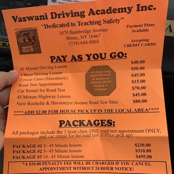 Vaswani Driving Academy - Driving Schools Near Me - Bronx, New York Vaswani Driving Academy - Driving Schools Near Me - Bronx, New York