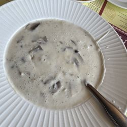 Tulsi Fine Indian Cuisine - Cream of Mushroom Soup is extraordinary. I could eat bowls of this. One of the primary reasons I return.