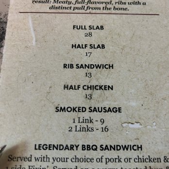 Dreamland BBQ - I was charged the menu price for the sausage - Barbeque Near Me - Tuscaloosa, Alabama