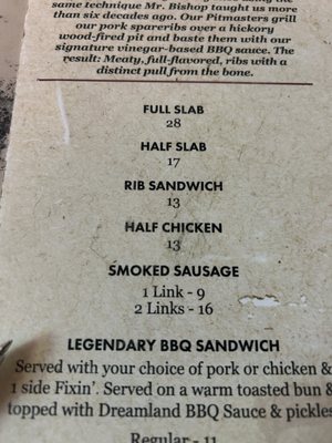 Menu photo 2 Dreamland BBQ Tuscaloosa, AL