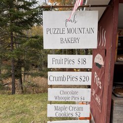 Puzzle Mountain Bakery - Prices