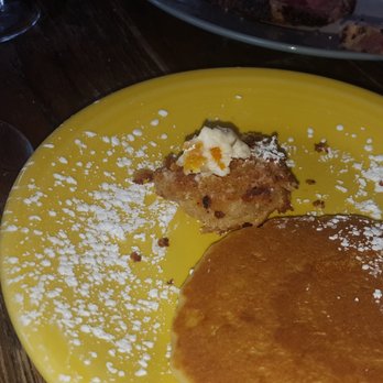 Santiago's Bodega - The Croissant French Toast (which tasted more like a churron than anything else) and a Pancake. - Spanish Near Me - Altamonte Springs, Florida Santiago's Bodega - The Croissant French Toast (which tasted more like a churron than anything else) and a Pancake. - Spanish Near Me - Altamonte Springs, Florida