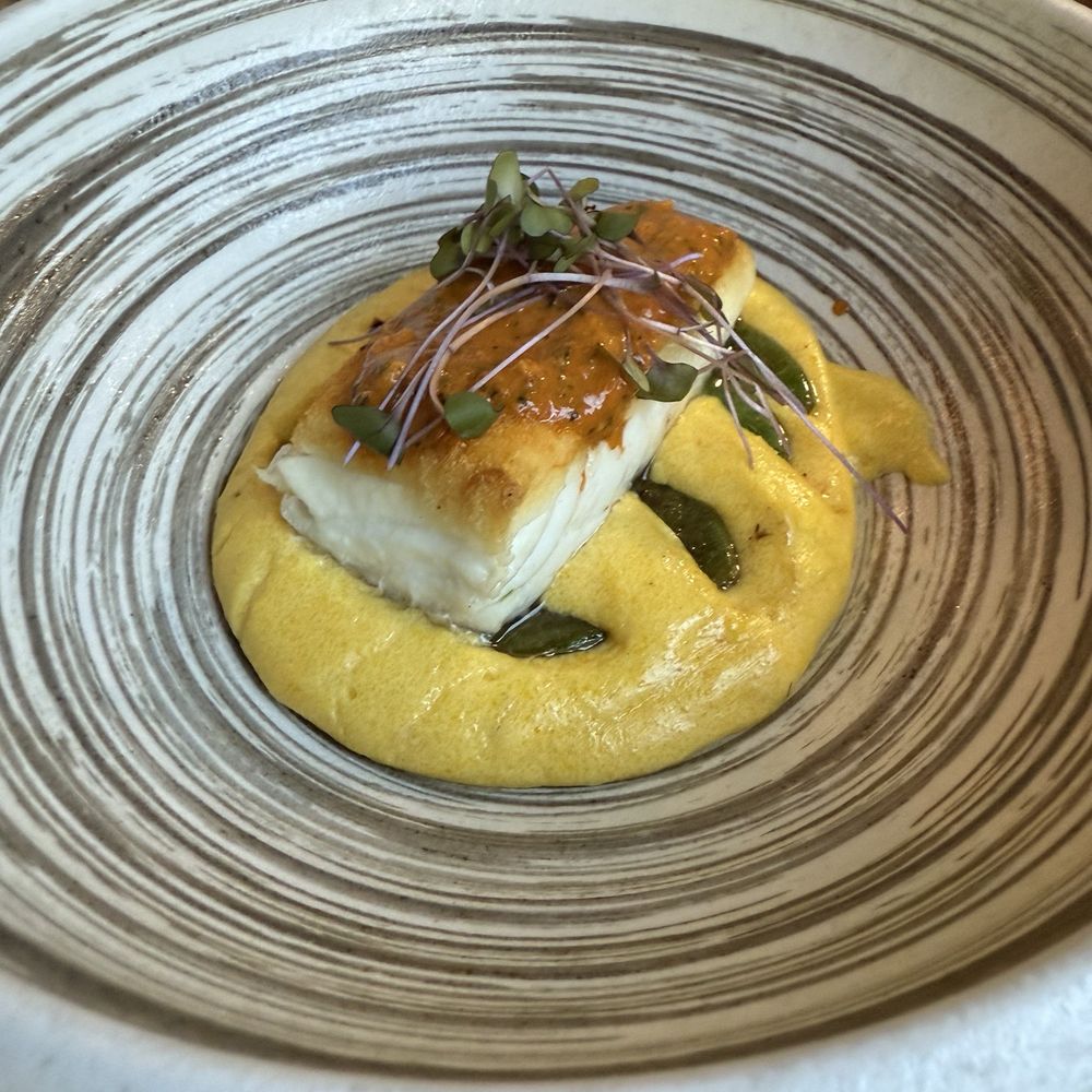 Little Pearl - Halibut over polenta - New American Near Me - Key West, Florida