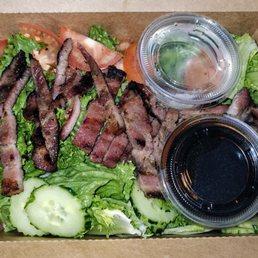 Grilled pork salad. Grilled pork salad.