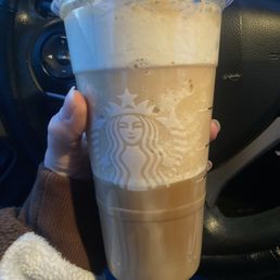 Coffee Frappuccino Blended Beverage no whip and 2 shots of espresso on top! Yummy