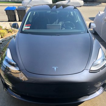 Clear Bra Pro - Tesla Mode 3 clear bra done on front bumper, head lights, full hood, front fenders, side mirrors, - Auto Repair Near Me Clear Bra Pro - Tesla Mode 3 clear bra done on front bumper, head lights, full hood, front fenders, side mirrors, - Auto Repair Near Me