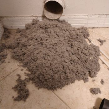 Fire Safe Dryer Vent Cleaning - Most vents look like this after a few years! - Air Duct Cleaning Near Me - Holiday, Florida Fire Safe Dryer Vent Cleaning - Most vents look like this after a few years! - Air Duct Cleaning Near Me - Holiday, Florida