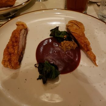 Von Bismarck - Pork Belly, mustard greens and raspberry sauce. - German Near Me - Reno, Nevada