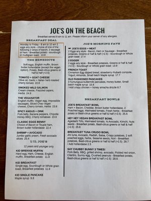 Menu photo 7 Joe's on the Beach Sechelt, BC Menu photo 7 Joe's on the Beach Sechelt, BC