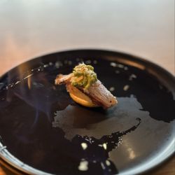 Complimentary Yellowtail nigiri