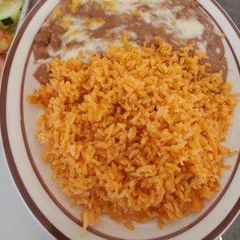 Casa Jimenez - Rice and bean with the medium platter we ordered. - Mexican Near Me - Murrieta, California