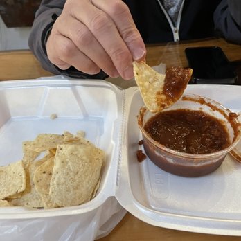 Ormond Brewing Company - Chips and salsa.  Hard to tell scale but the container held at least 2 cups of salsa. - Breweries Near Me - Ormond Beach, Florida