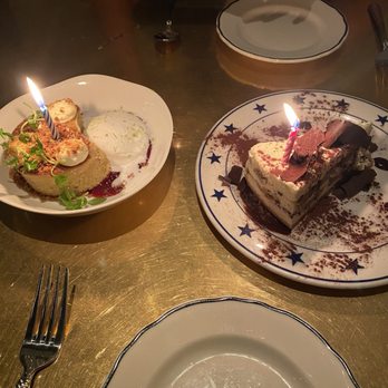 The Charles - Olive oil cake (left) and white chocolate tiramisu (right) - Italian Near Me - Dallas, Texas The Charles - Olive oil cake (left) and white chocolate tiramisu (right) - Italian Near Me - Dallas, Texas