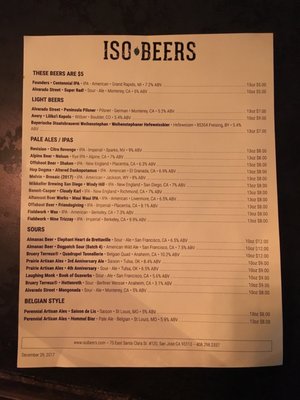 Menu photo 2 ISO Beers San Jose, CA Menu photo 2 ISO Beers San Jose, CA