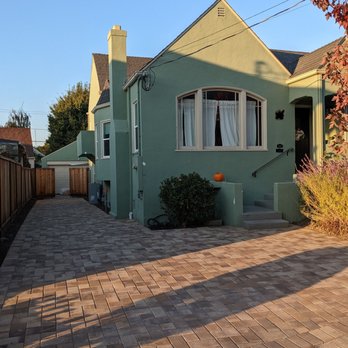 System Pavers - New driveway in Calstone mission, cream-tan-brown, pinwheel pattern. - Masonry/Concrete Near Me - Fremont, California System Pavers - New driveway in Calstone mission, cream-tan-brown, pinwheel pattern. - Masonry/Concrete Near Me - Fremont, California