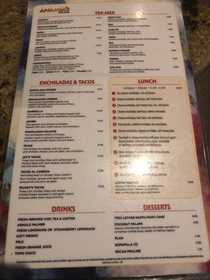 Menu photo 4 Anamia's Tex Mex Flower Mound, TX