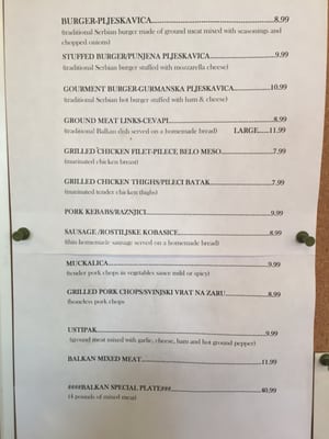 Menu photo 3 Balkan Grill Gary, IN