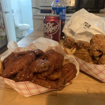 Sharks Fish and Chicken - two baskets of food - Seafood Near Me - DeKalb, Illinois