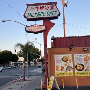 Milk & Co Cafe - Sign - Chinese Near Me - Monterey Park, California