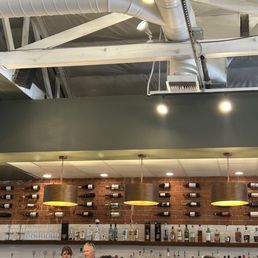 Wine selection on the wall