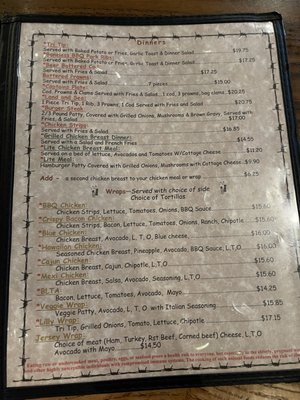Menu photo 1 The Jersey Lilly Roseburg, OR