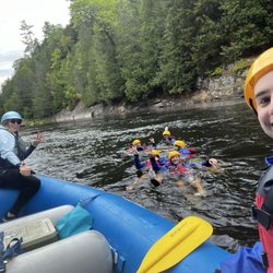 Wild Waters Outdoor Center - Our Tour Guide Cat overseeing a flat water swim session