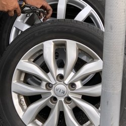 Pull Up Tires - Tire being repaired (nail stuck)