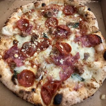 Fireflour Pizza + Coffee Bar - Duke with pep and sausage - Pizza Near Me - Bismarck, North Dakota Fireflour Pizza + Coffee Bar - Duke with pep and sausage - Pizza Near Me - Bismarck, North Dakota