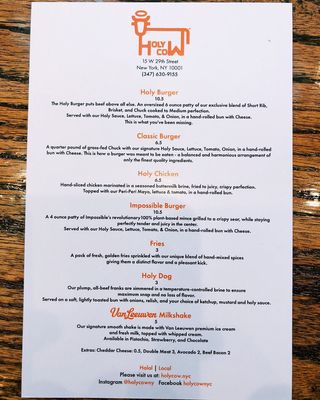 Menu photo 7 Holy Burger New York, NY Menu photo 7 Holy Burger New York, NY