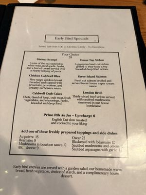 Menu photo 1 Caldwell House Restaurant Lake George, NY