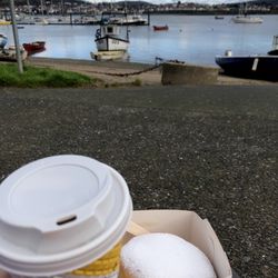 Popty Conwy Bakery - The view with a Victoria sponge cake.