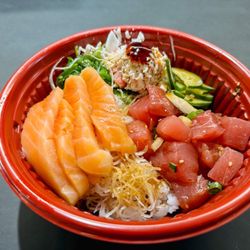 Aloha Cones - Two Choice Combination 1. Shoyu Ahi Poke 8. Salmon Sashimi