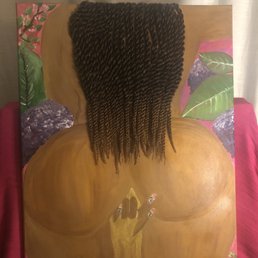 3D Hair on Canvas  Displayed in the main gallery on the first floor
