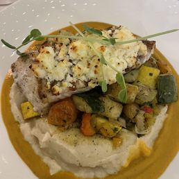 Goat Cheese Crusted Grilled Grouper
