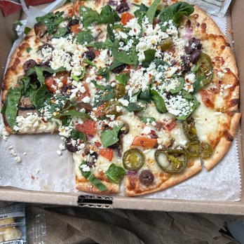 Zio Al's Pizza & Pasta - Veggie Delight Pizza no mushrooms 1/2 jalapeños...but they put mushroom. Oh well...DELISH!!! - Pizza Near Me - Dallas, Texas Zio Al's Pizza & Pasta - Veggie Delight Pizza no mushrooms 1/2 jalapeños...but they put mushroom. Oh well...DELISH!!! - Pizza Near Me - Dallas, Texas