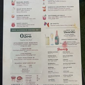 Boheme - Menu - Bars Near Me - Houston, Texas