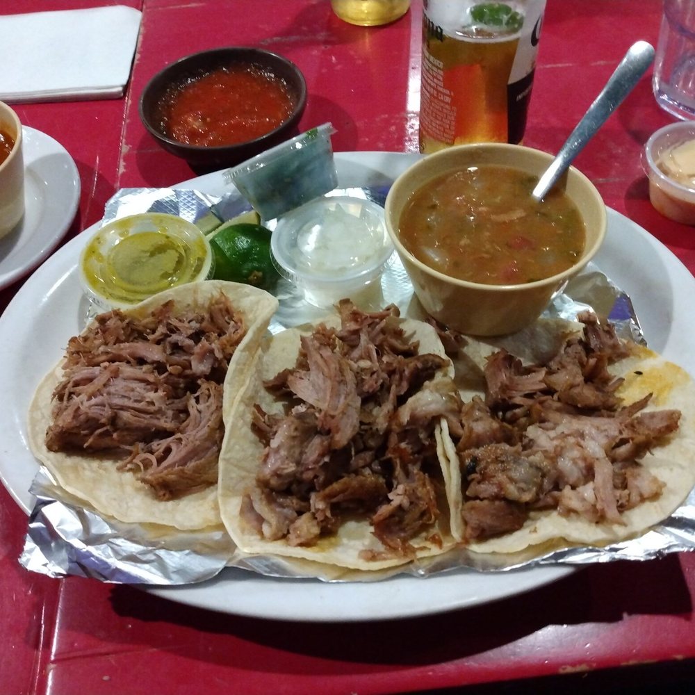 Loca Luna Mexican Grill - Carnitas Charo Beans Cilantro onions and there special hot sauce.... - Mexican Near Me - Texarkana, Texas Loca Luna Mexican Grill - Carnitas Charo Beans Cilantro onions and there special hot sauce.... - Mexican Near Me - Texarkana, Texas
