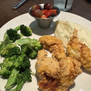 Burtons Grill & Bar - Kids meal chicken fingers were excellent and come with 3 sides and a drink! - Seafood Near Me - Atlanta, Georgia Burtons Grill & Bar - Kids meal chicken fingers were excellent and come with 3 sides and a drink! - Seafood Near Me - Atlanta, Georgia