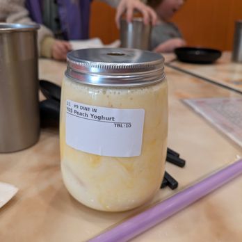 Tasty Point - Y05 Peach Yoghurt ($6.75) - 3.5 stars. VERY sweet. Very viscous. 5 of us shared this, we each had a little. Sat lunch 2025-01-18 - Hot Pot Near Me - Alameda, California