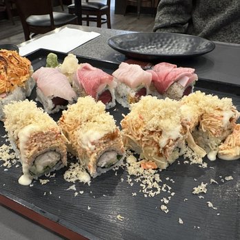 Ariake - Fairfax - Volcano roll, yellowtail and tuna roll, spicy tuna and crab roll - Japanese Near Me - Fairfax, Virginia Ariake - Fairfax - Volcano roll, yellowtail and tuna roll, spicy tuna and crab roll - Japanese Near Me - Fairfax, Virginia