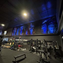 Powerhouse Gym - Cool lighting around lifting areas