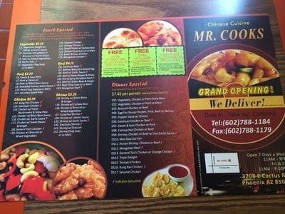Menu photo 6 Mr. Cooks Chinese Cuisine Phoenix, AZ Menu photo 6 Mr. Cooks Chinese Cuisine Phoenix, AZ