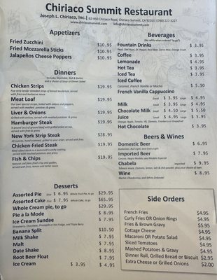 Menu photo 7 Chiriaco Summit Coffee Shop Chiriaco Summit, CA Menu photo 7 Chiriaco Summit Coffee Shop Chiriaco Summit, CA